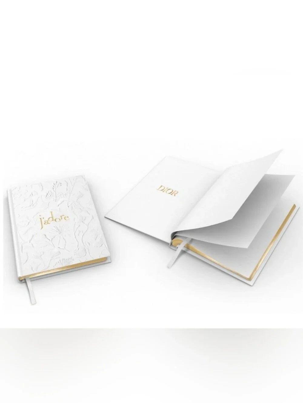 Dior Jadore White Gold embossed floral journal notebook New